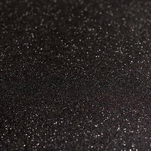 2m X 67.5cm BLACK METALLIC GLITTER STICKY BACK PLASTIC SELF ADHESIVE ...