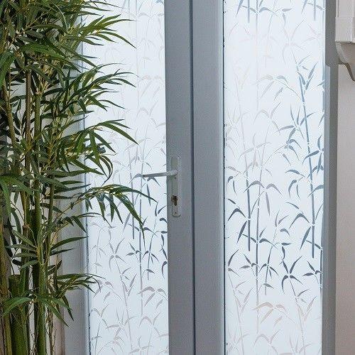 1 5m X 45cm Alkor White Bamboo Frosted Privacy Glass Window Static Cling Vinyl Ebay